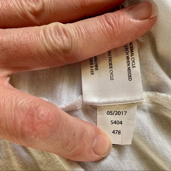 Sam Edelman White Long Sleeve Mesh Back Tee SZ-S - Picture 9 of 12